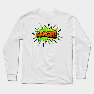 Aargh Comic Book Text Long Sleeve T-Shirt